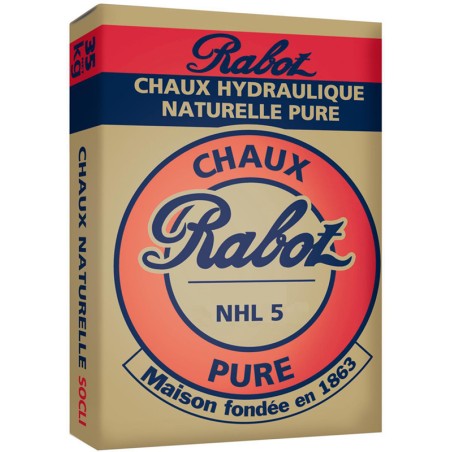 Chaux hydraulique naturelle pure Rabot NHL 5 Socli