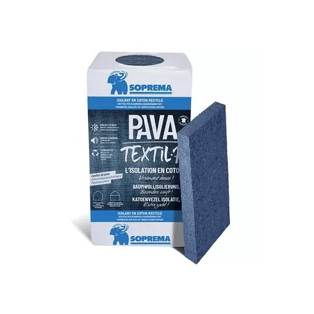 Coton recyclé en panneau isolant - PAVATEXTIL® SOPREMA