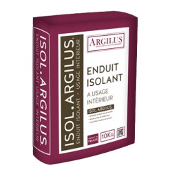 Enduit naturel isolant à base d'argile, de perlites et de chaux - ISOL ARGILUS Argilus