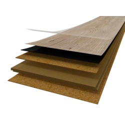 Lame de parquet liège effet bois - Wood HydroCork WICANDERS