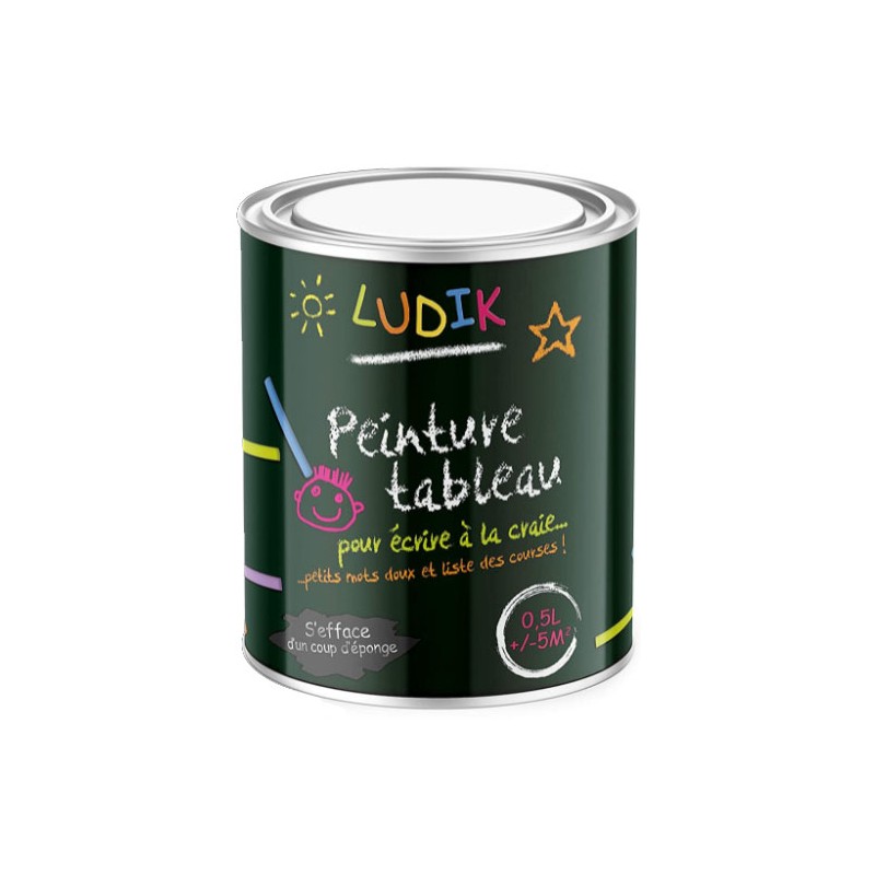 Peinture de rénovation tableau à la craie Dulux Valentine mat noir 0,5L