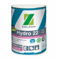 Peinture acrylique blanche aspect velouté - Hydro 22 Zolpan