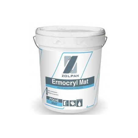 Peinture mate acrylique pour travaux économiques - Ermocryl Mat Zolpan