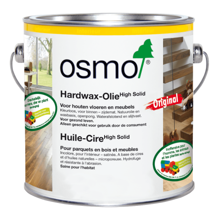 Huile-Cire incolore mat pour sols et meubles en bois Osmo