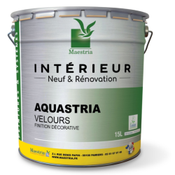 Peinture de décoration veloutée à base de copolymère acrylique Aquastria Velours Maestria