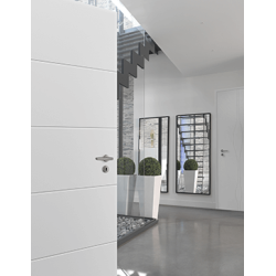 Bloc porte prépeint MATRICEES ARKOSE ALVEO huisserie 90x45 mm AVM Menuiseries