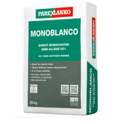 Enduit monocouche grain fin - PAREX MONOBLANCO 25KG PAREXLANKO