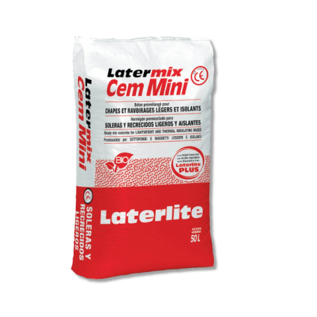 Béton léger et isolant Latermix Cem Mini Sac de 50 Litres LATERLITE